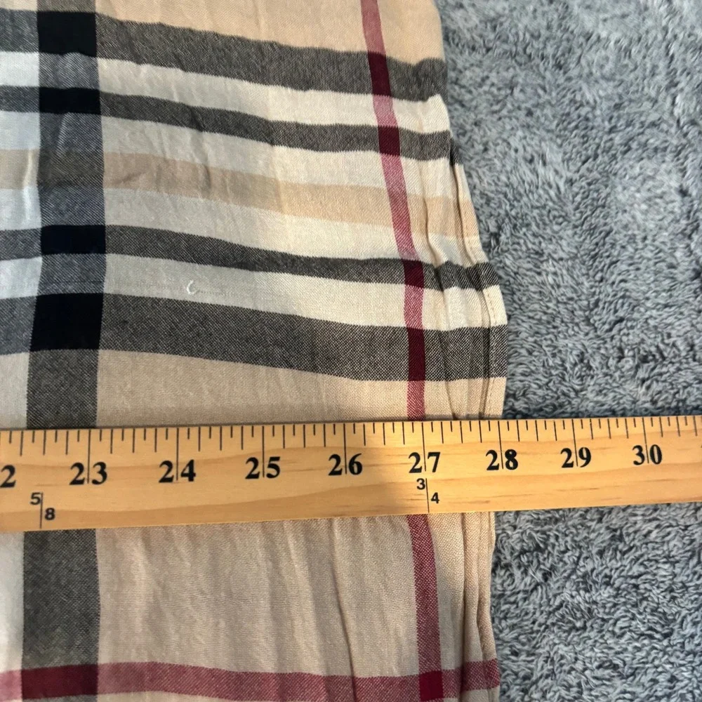 Plaid Nova Check Scarf OS Old Money Quiet Luxury Preppy Academia Heritage 21451